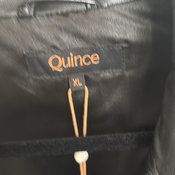 Quince 100% Leather Motorcycle Jacket in Black Size XL - Picture 6 of 9